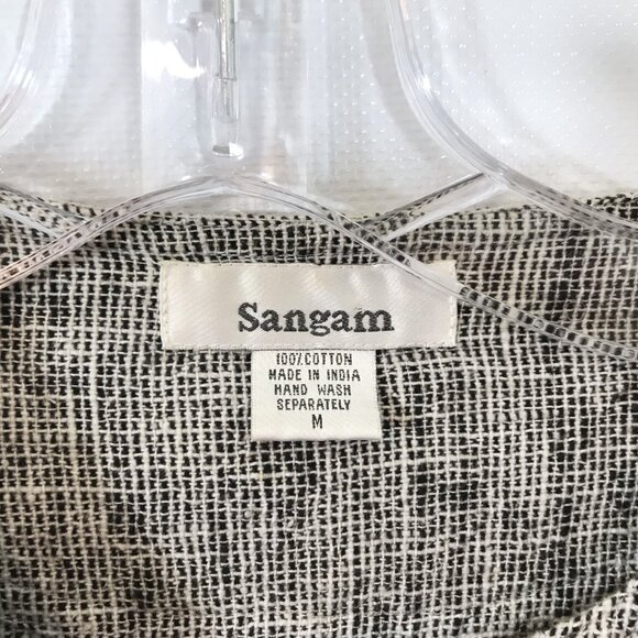 Vintage Wide Leg Trouser Pants and Belted Jacket Black White Women M, SANGAM - Picture 16 of 16